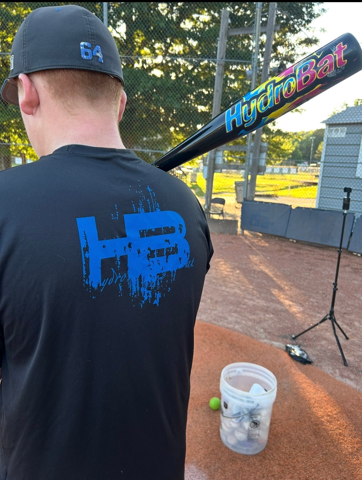 Hydro Bat Performance Dry-Fit T-Shirt - Black